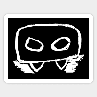 Bloody Mario - the Italian vampire (head) (white on black) Sticker